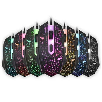 

1PC Professional Colorful LED Backlight 3200DPI Optical Wired Gaming Mouse Computer Mice for Laptop PC Adjustable USB Wired Mice