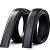 Luxury Men's Leather Automatic Ribbon Waist Strap Belt Without Buckle Black 3.5cm*120cm Hot Sale ► Photo 3/6