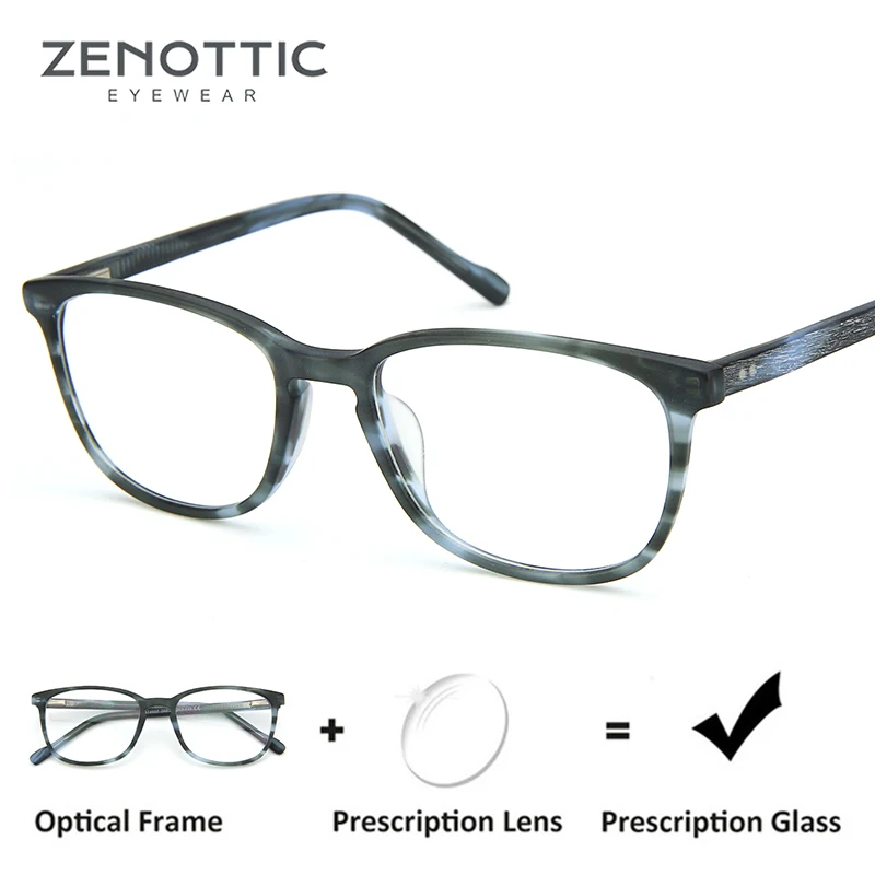 ZENOTTIC винтажные ацетатные очки по рецепту мужские фотохромные анти синий