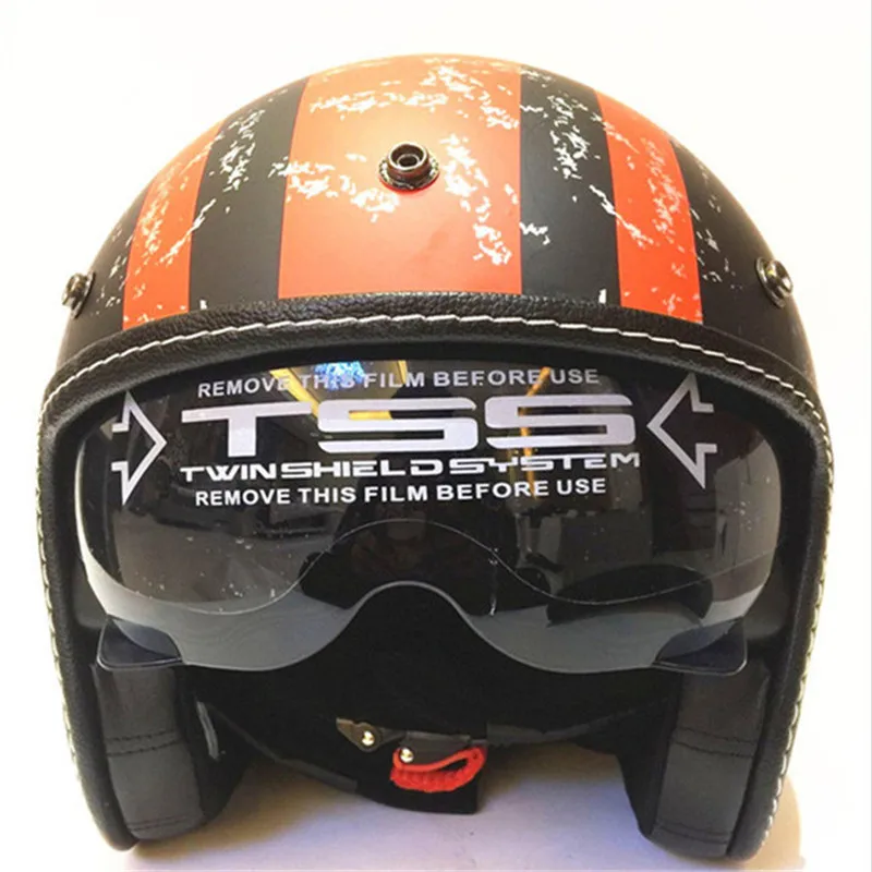 

Free shipping open Helmets 3/4 Motorcycle Chopper Bike helmet open face vintage motorcycle helmet with inner lens XS to XL