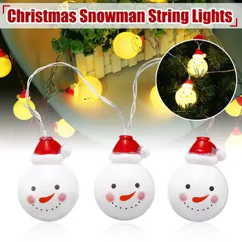 

1.5/3m 10/20 LED Icicle String Lights Christmas Snow Man LED Fairy String Light Garland For Wedding/Party/Holiday/Garden Decor