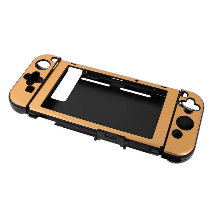 NS аксессуары сплав чехол для игровой консоли Joy-Con джойстик чехол протектор для консольный переключатель Nintendo и контроллер протектор - Цвет: Золотой