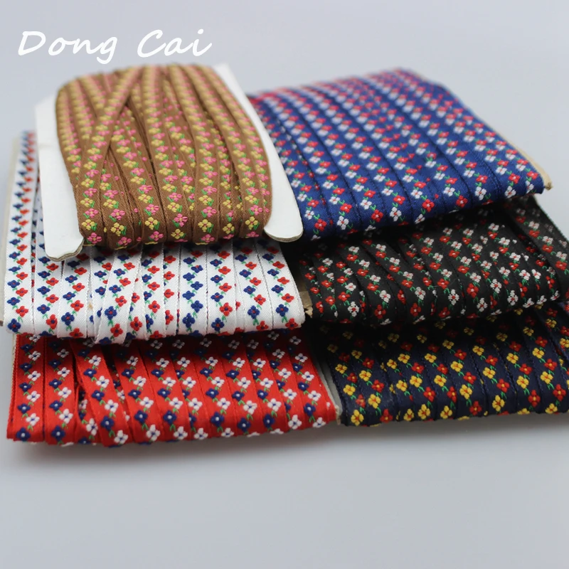 

20yrd/lot 0.9cm wide flower embroidery ribbon lace woven lace trim DIY craft clothes earrings decorating accessories lace fabric