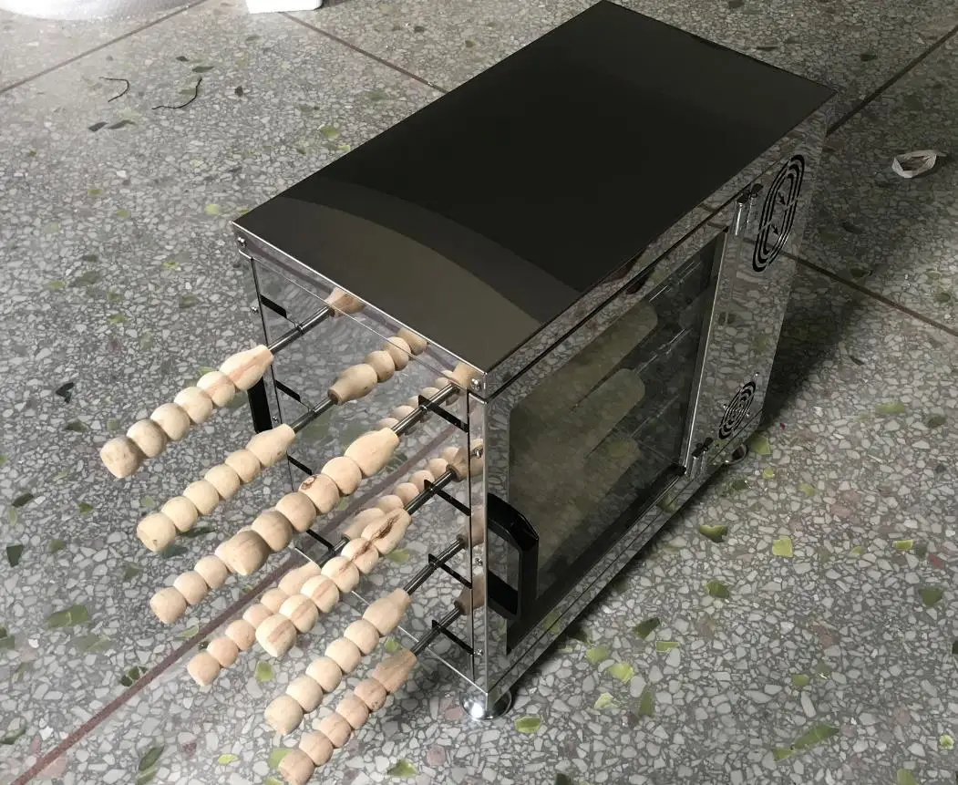 Electric 16 - Roller Chimney Cake Oven: Ideal for Baking Hungarian Kurtos Kalacs and Ice - Cream Cones