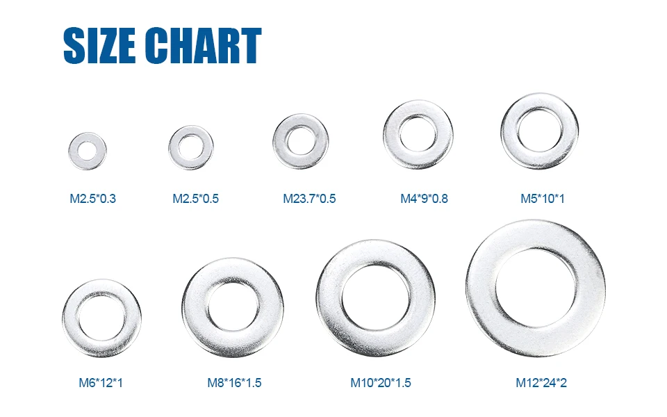da variedade, M2, M3, M4, M5, M6, M8, M10, M12, 620, 1010Pcs