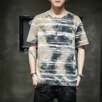 

2020 short sleeve T-shirt men's base shirt youth camouflage loose trend half sleeve T-shirt men