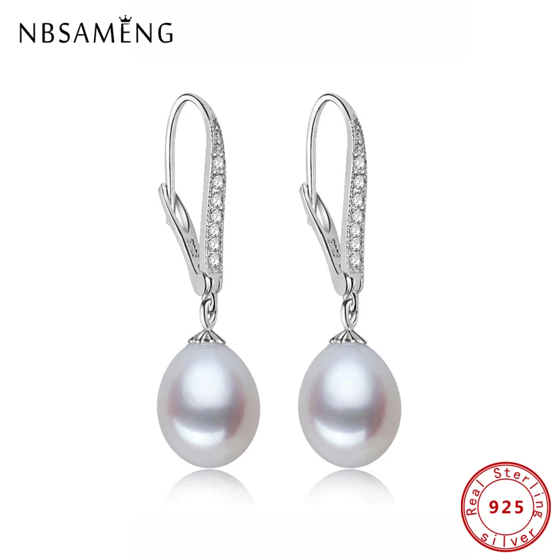 Женские серьги-подвески из стерлингового серебра серьги натурального