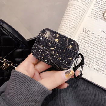 

Cases For Airpods 1 2 Marble Texture Wireless Bluetooth Earphone Case Silica Coating Heatset Charging Protective Box With Buckle
