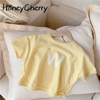

Children's T-shirt 2020 Summer New Girl's Printed Short Sleeve T-shirt Kids Clothes