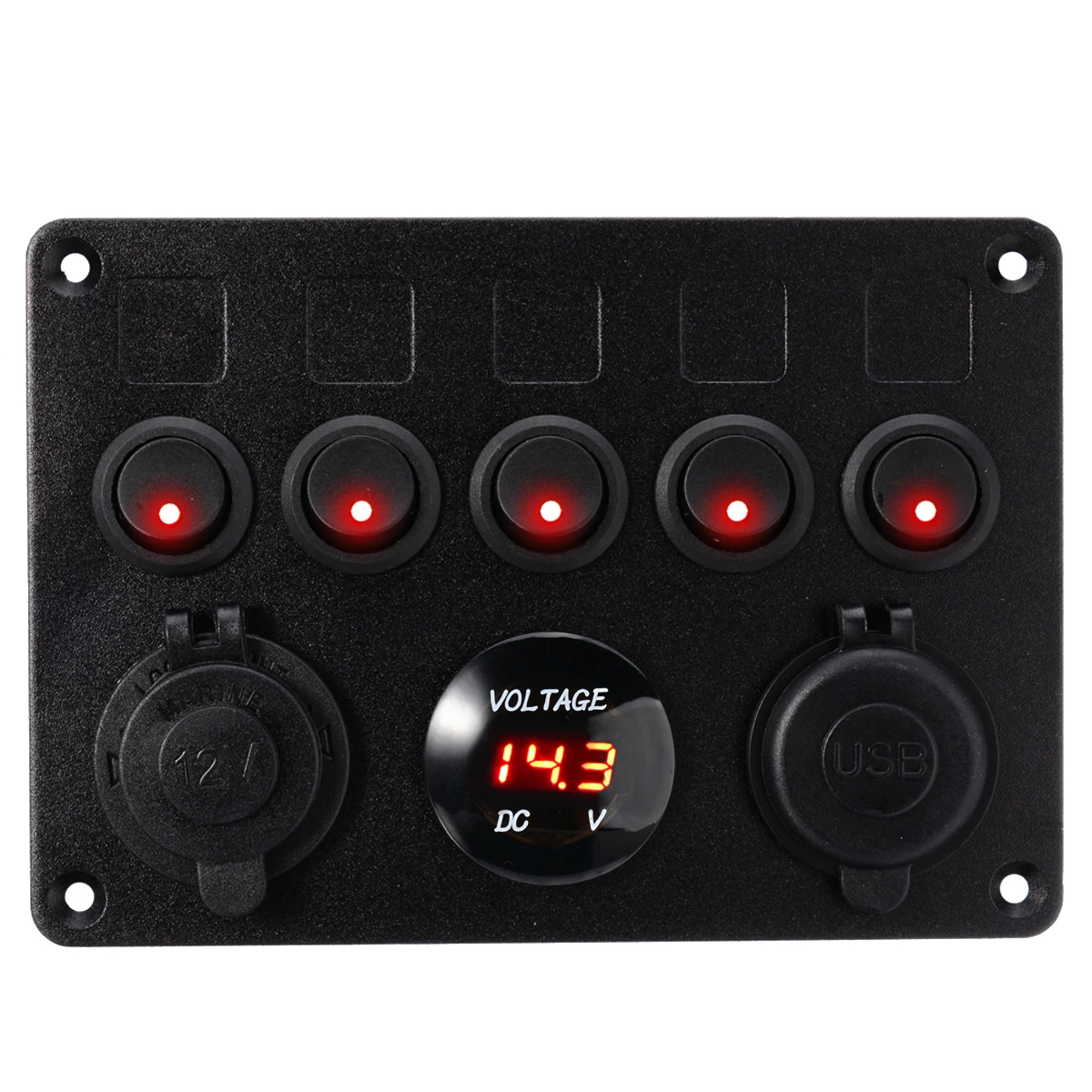 ボートスイッチパネル 12v 5入力 ダブルusb 4 2aサーキットブレーカー トグルスイッチ Led電圧計 車とボート用 車のスイッチ リレー Aliexpress ボートスイッチパネル 12v 5入力 ダブルusb 4 2aサーキットブレーカー トグルスイッチ Led電圧計 車とボート用 車のスイッチ リレー Aliexpress