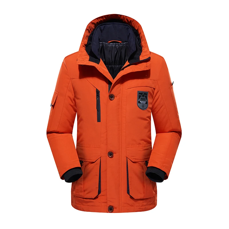 A4 Oeak Winter Jackets Men Parkas Thicken Slim Fit Windproof Jackets Warm Hooded Tactical Overcoats Casual Mens Outwerar New - Цвет: A4