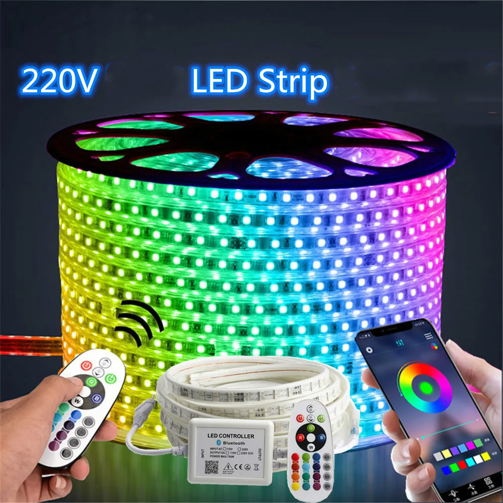 220V RGB Wifi контроллер led полосы Управление для телефона с дистанционным управлением по Bluetooth APP Управление для RGB 5050 Светодиодные ленты, Wi-Fi, Управление