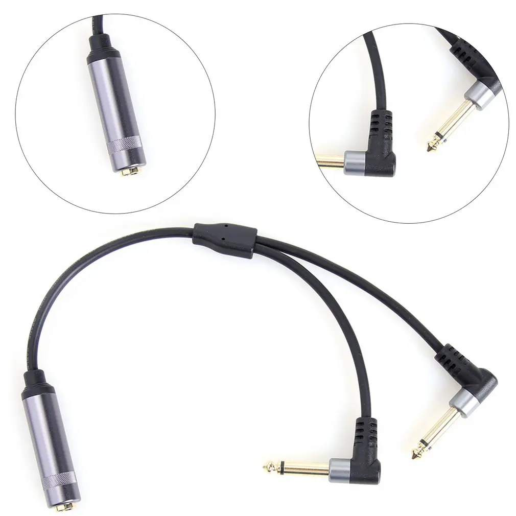 Gold-plated 6.35 Female-to-male Stereo To Dual 6.5 Mono Guitar Adapter Cable Aluminum Alloy Splitter | Автомобили и мотоциклы