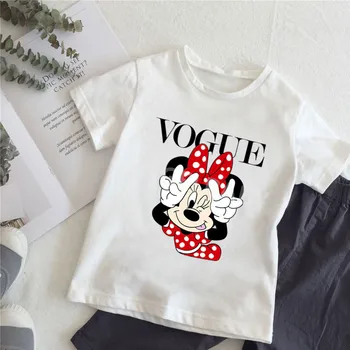 

Minnie Mouse Cute T shirt For Girls Vogue Funny Kids Tops Summer Baby Boys Clothes Cartoon Children T-shirt,HKP5379