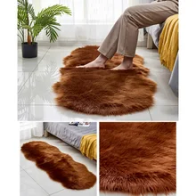 Ковер из искусственного меха в скандинавском стиле, длинный плюшевый ковер, ворсистый коврик для гостиной, спальни, дивана, пола, 60X180 см