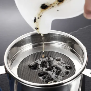 

Kitchen Stainless Steel Oil Filter Strainer Colander Reuse Fry Oil Can Pot Cooking Oil Storage Can Dispenser Container Strainer