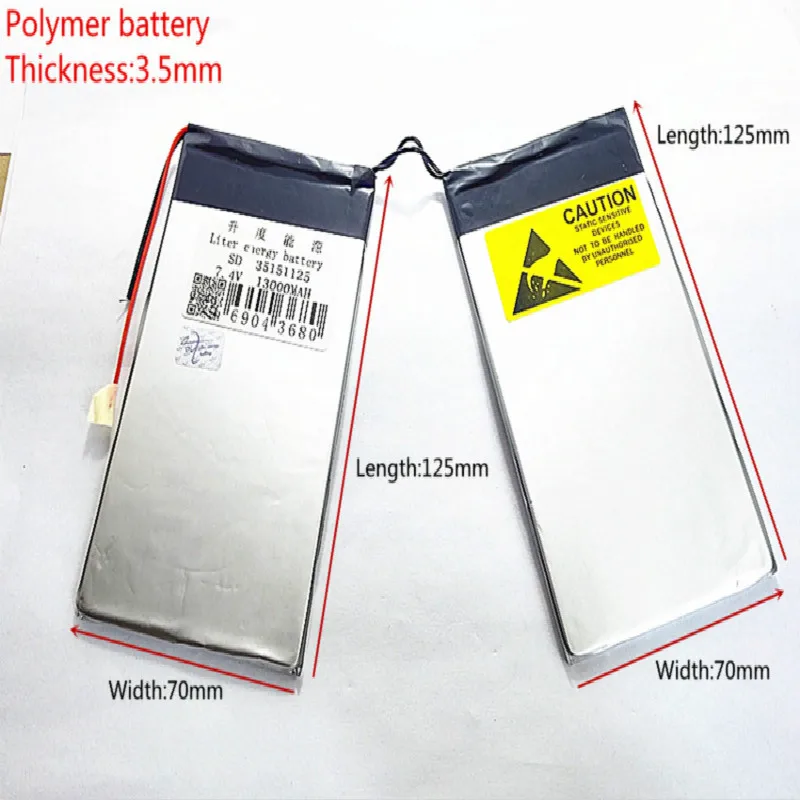 Tablet Pc Battery 7.4v 13000mah 35151125 Diy U30gt, U30gt1, U30gt2 Dual