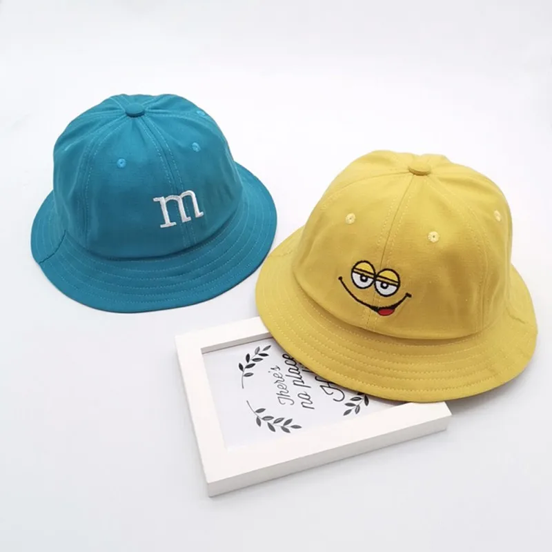 Детская шапка; Повседневная модная кепка для малышей; милая шапка-ведро с вышитым рисунком для малышей; подарок для детей