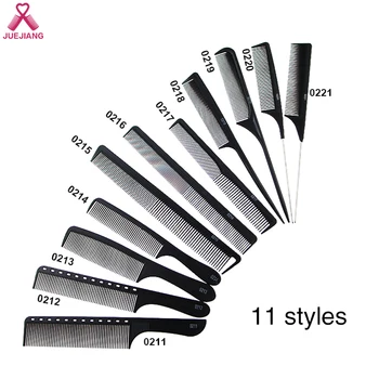 

Black Professional Cutting Combs Hairdressing New Tail Comb Carbon Anti Static Comb Hair Cutting Comb