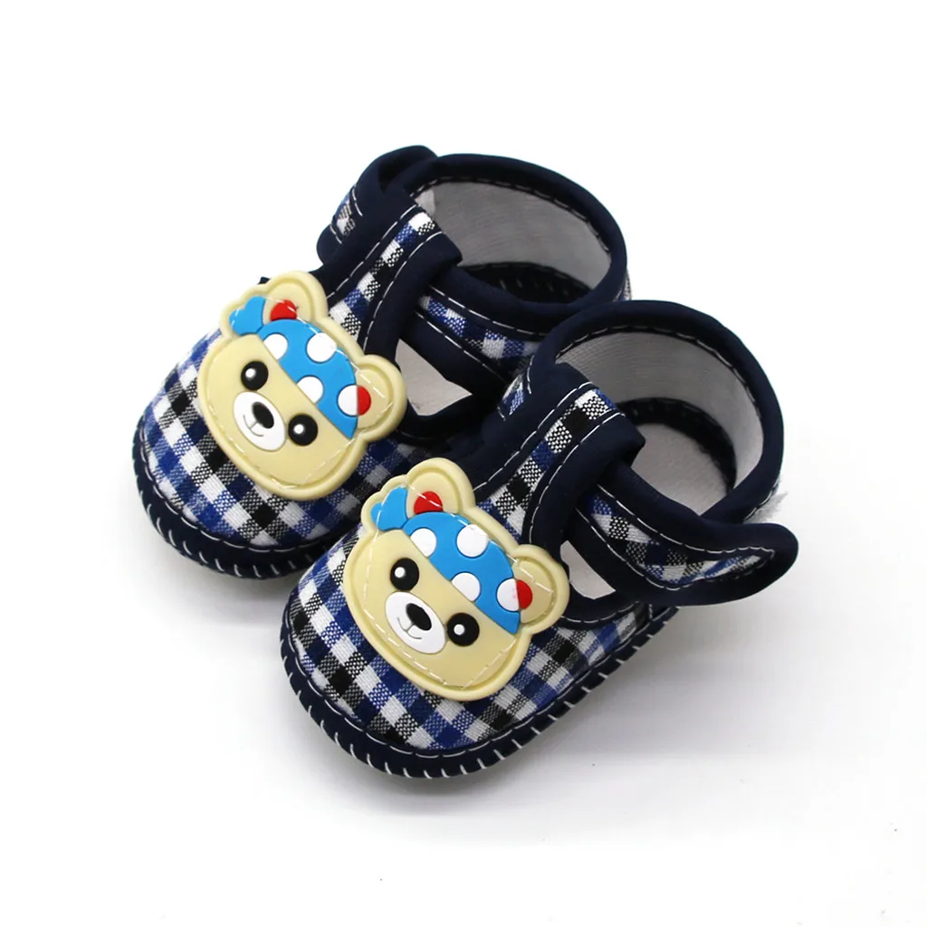 

Baby Shoes Infant Newborn Toddler Baby Boys Girls Cute Lattice Little Bear Prewalker Soft Sole Single Shoes Zapatos For Children