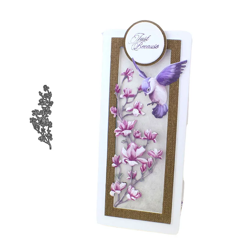 JC цветы веточка ветка Трафаретный вырубной штамп для Скрапбукинг Работа вручную