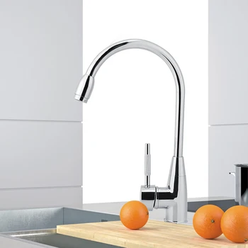 

Modern Stylish Single Handle Kitchen Sink Water Faucet Cold Hot Water Tap Kitchen Faucet Home Accessory 3/8"