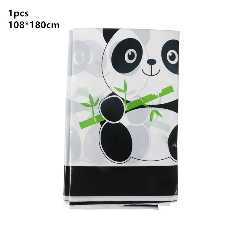 1set tablecloth 10 шт./лот одноразовые чашки мультфильм панда тематическая вечеринка на день рождения украшения Дети одноразовые посуда бумажные чашки утварь для вечеринки - Цвет: 1set tablecloth