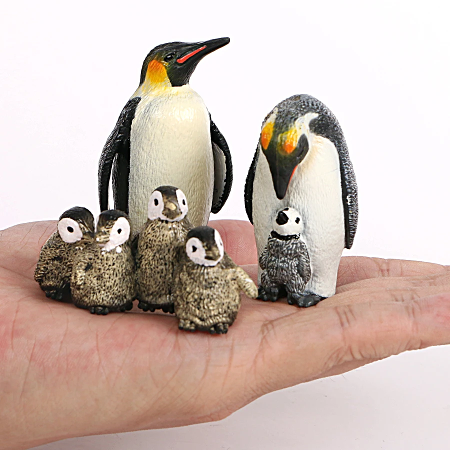 

3PCS Ocean Animal Penguin Figure PVC Model Collectible Doll Figure Cake Toppers Christmas Birthday Gift for Kids Toddlers