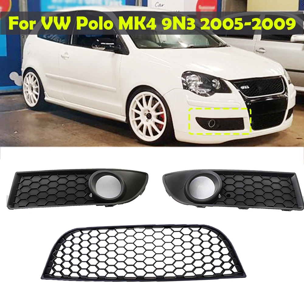 maksimere USA Den anden dag 1 Pair Car Front Bumper Lower Fog Light Vent Grille Grill Cover Fit For Vw  Polo-gti 2006 2007 2008 2009 Mk4 9n3 Abs Black - Racing Grills - AliExpress