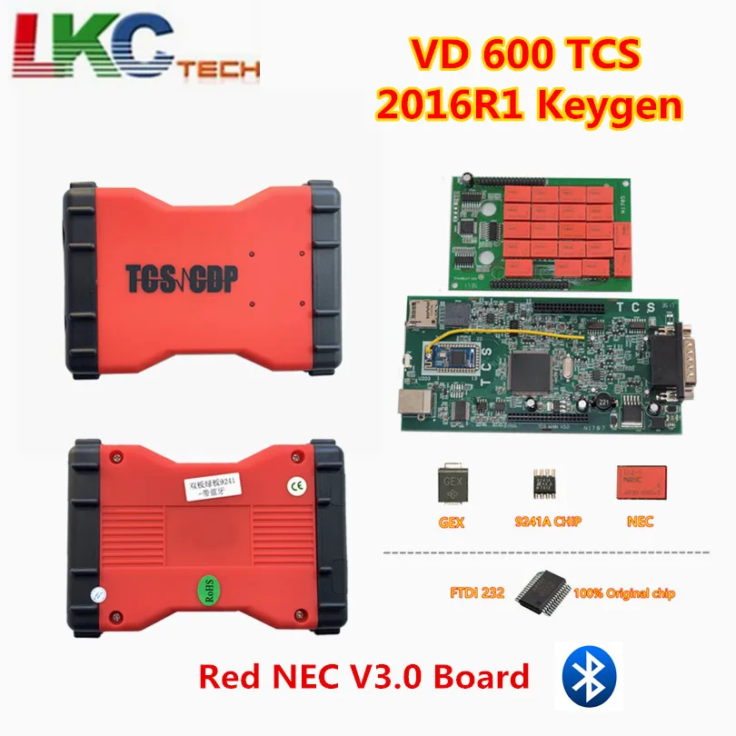 OBDIICAT-CDP VD600 VCI с Bluetooth SW,00 Keygen V3.0 PCB TCS OBD2 диагностический инструмент для автомобилей/сканер грузовика