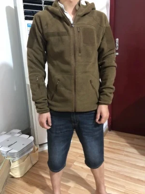 Jaqueta de lã ao ar Cardigan com Capuz Camisola dos Homens Primavera Quente Treinamento Tático Livre Acampamento Caminhadas Pesca Caça Cabolsa Roupas Esportivas 4 ao ar livre cardigan com capuz camisola