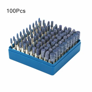 

100Pcs 4-10mm Polishing Grinding Head Wool Felt Kit Abrasive Tool 1/8 Inch Shank Jewelry Wool Grinding Head Electric Grinding