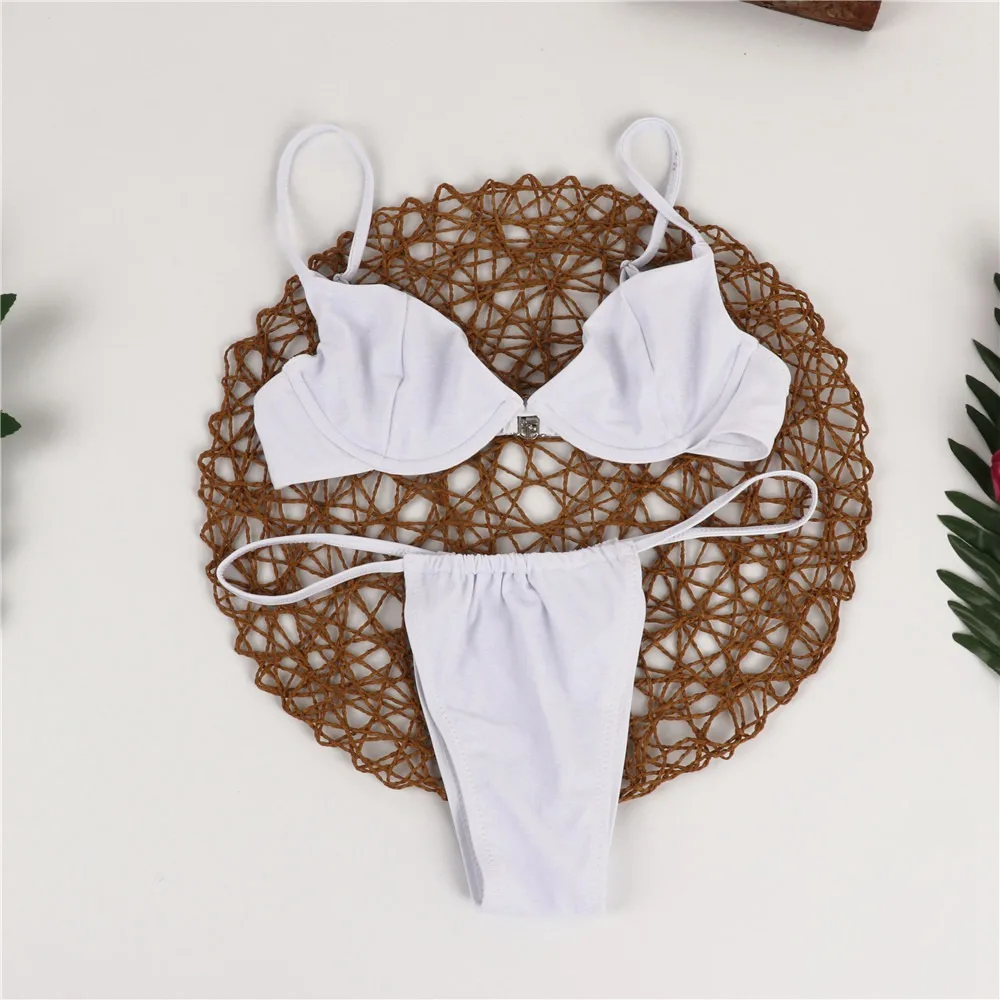 Женский комплект бикини со стрингами женский купальный костюм 2020 сексуальные