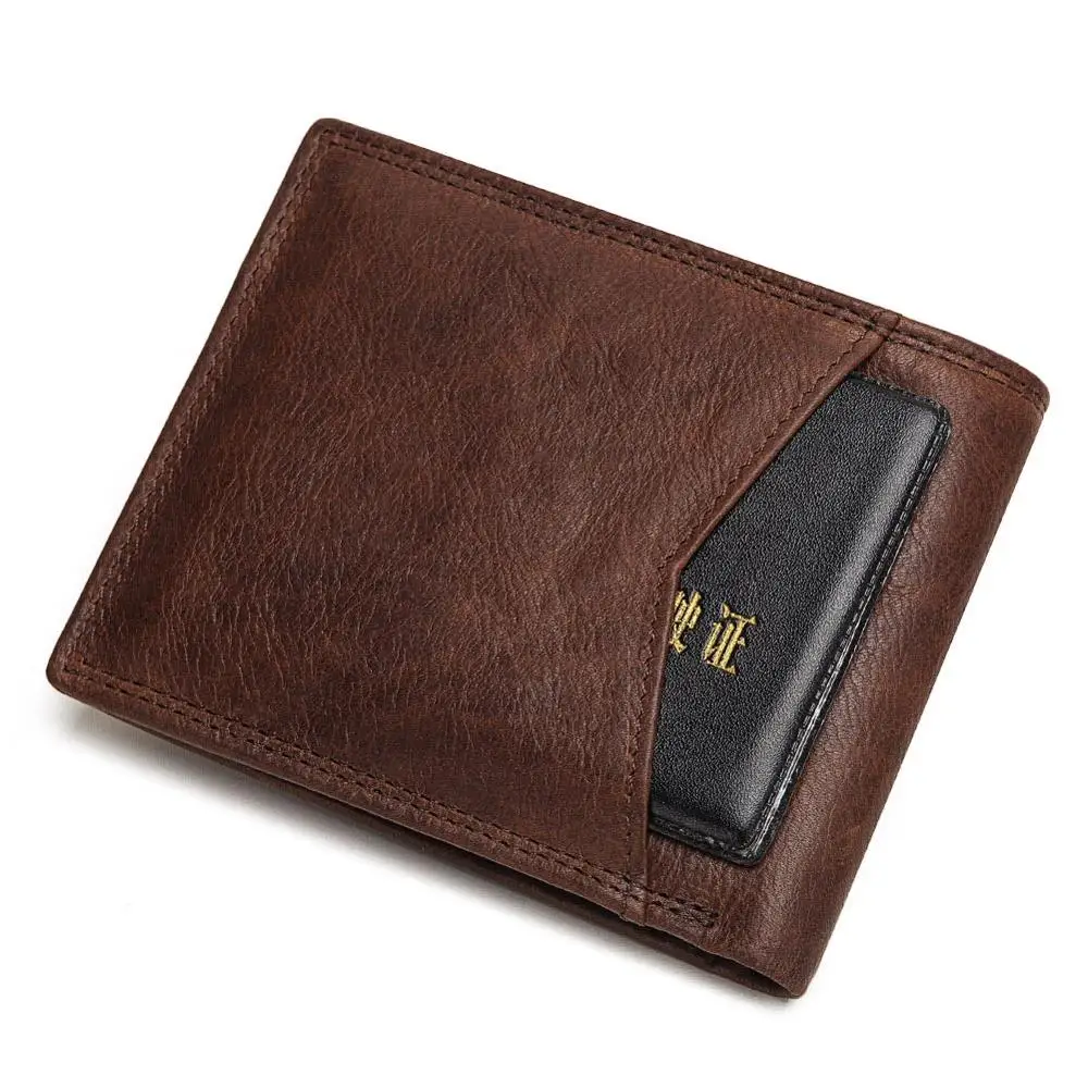 KAVIS Rfid гравировка натуральная кожа кошелек мужской кошелек портмоне портфель мужской Cuzdan Perse держатель для карт для имени