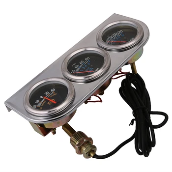 

1PC Mechanical Trio Gauge Set 2" Auto 3 Volt Meter Water Temp Oil Pressure With Panel Dash Mount Gauge Car Sets Dash Panels