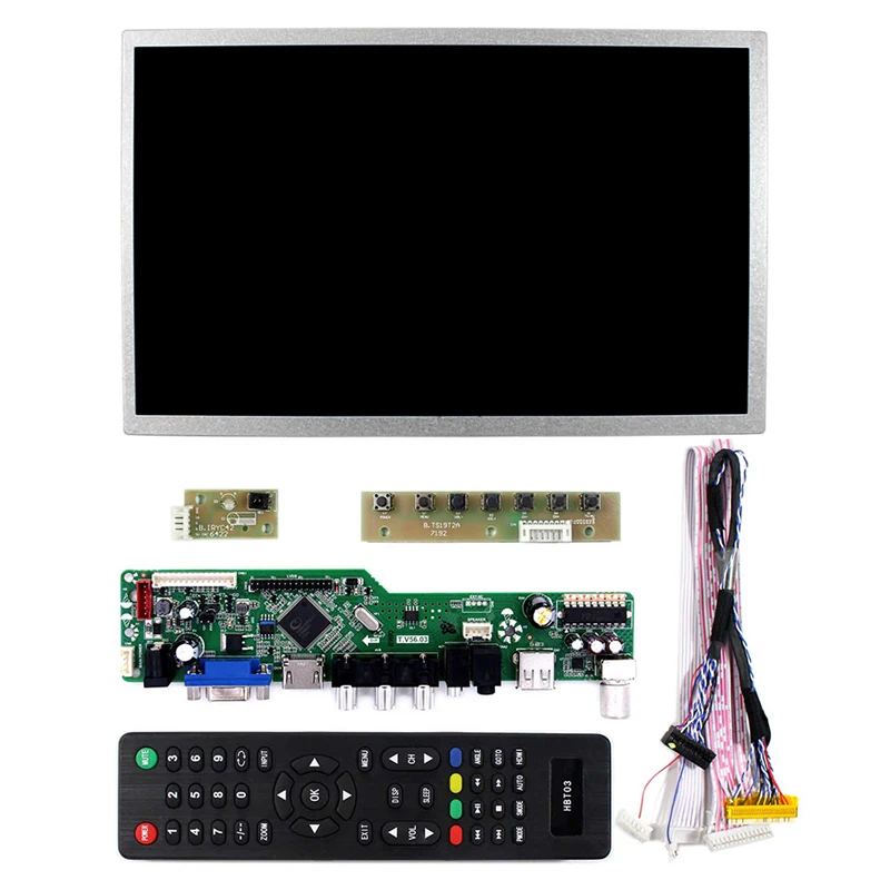 10 1 дюймовый HSD100IFW1 1024*600 панель монитора ЖК-дисплей с ТВ + USB VGA HDMI контроллер