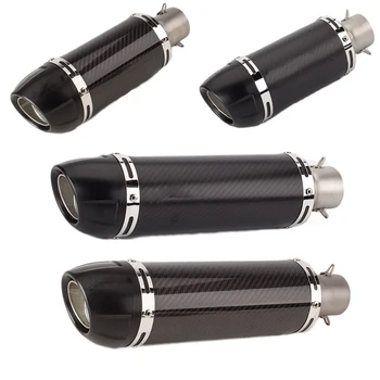 

51mm Motorcycle Exhaust Carbon Fiber LEOVINCE Muffler Exhaust For MT07 MT09 MT05 Z750 Z800 Z900 Z1000 FZ1 K6 K7 K8 ninja650