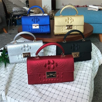

High Quality Pvc Women Handbags Small Messenger Bags Fashion Designer Ladies Handbag Shoulder Bag Casual Crocodile Tote Bags New