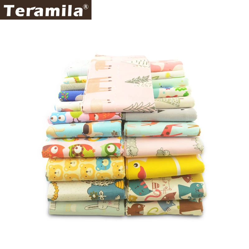Teramila Telas Por Metro мультфильм животных дизайн 100x100 см/шт. хлопок ткань для рукоделия, печворка Детская Ткань Ремесло тканевое платье