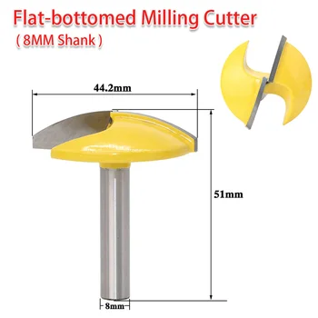 

8mm Shank Straight Edge Slotting Knife Cutter Woodworking Milling Cutter Thin Flat Router Bit for MDF/Solid Wood/Particleboard