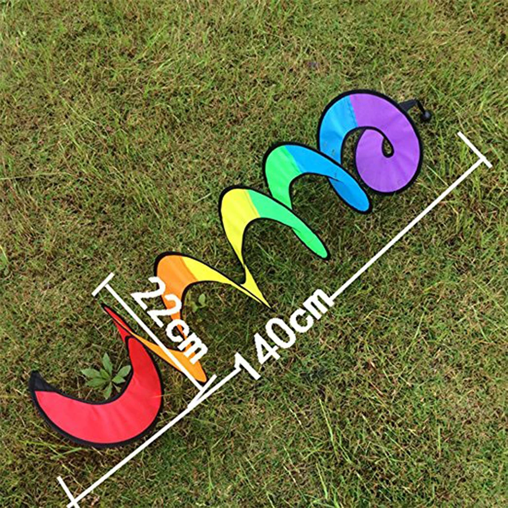 Rainbow  Spinners Wind Twisters Outdoor Hanging Garden Decoration, Hot Air Balloon Accessories Flowing 