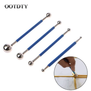 

OOTDTY 4pcs Double steel pressed ball tile grout repairing stick ceramic floor grout glue gap scraping Construction tools