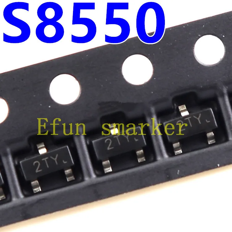 100 шт./пакет S8550 SOT-23 2TY PNP Vceo =-25V Ic =-0 5 A | Электронные компоненты и принадлежности