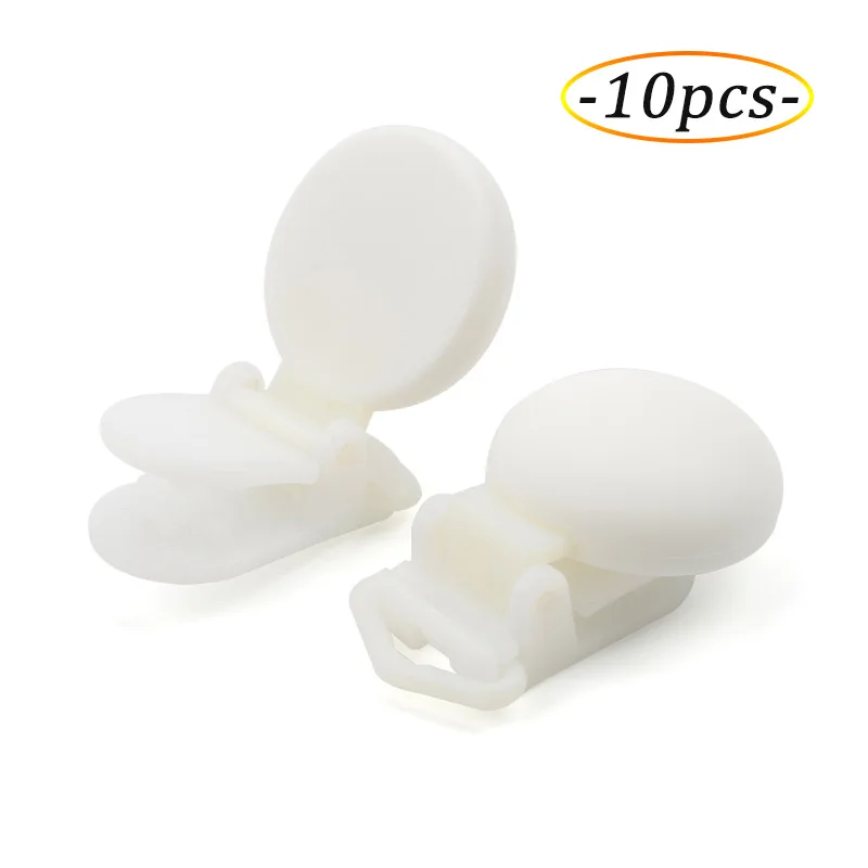 snow LOFCA, 10 шт., новинка, силиконовая детская соска, зажимы, держатель для соски, силиконовые бусины, пластиковая детская бутылочка, соски, аксессуары, жевательные игрушки - Цвет: snow