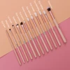 BEILI Professional Rose Eye makeup brushes Golden Natural Goat Pony Synthetic Hair Eye shade Eyeliner Contour Makeup Brush Set ► Photo 3/6