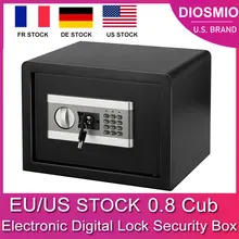 

DIOSMIO EU/US Stock 0.8Cub Safe Cabinet Security Box Electronic Digital Lock Box with Keypad LED Indicator Fireproof Waterproof