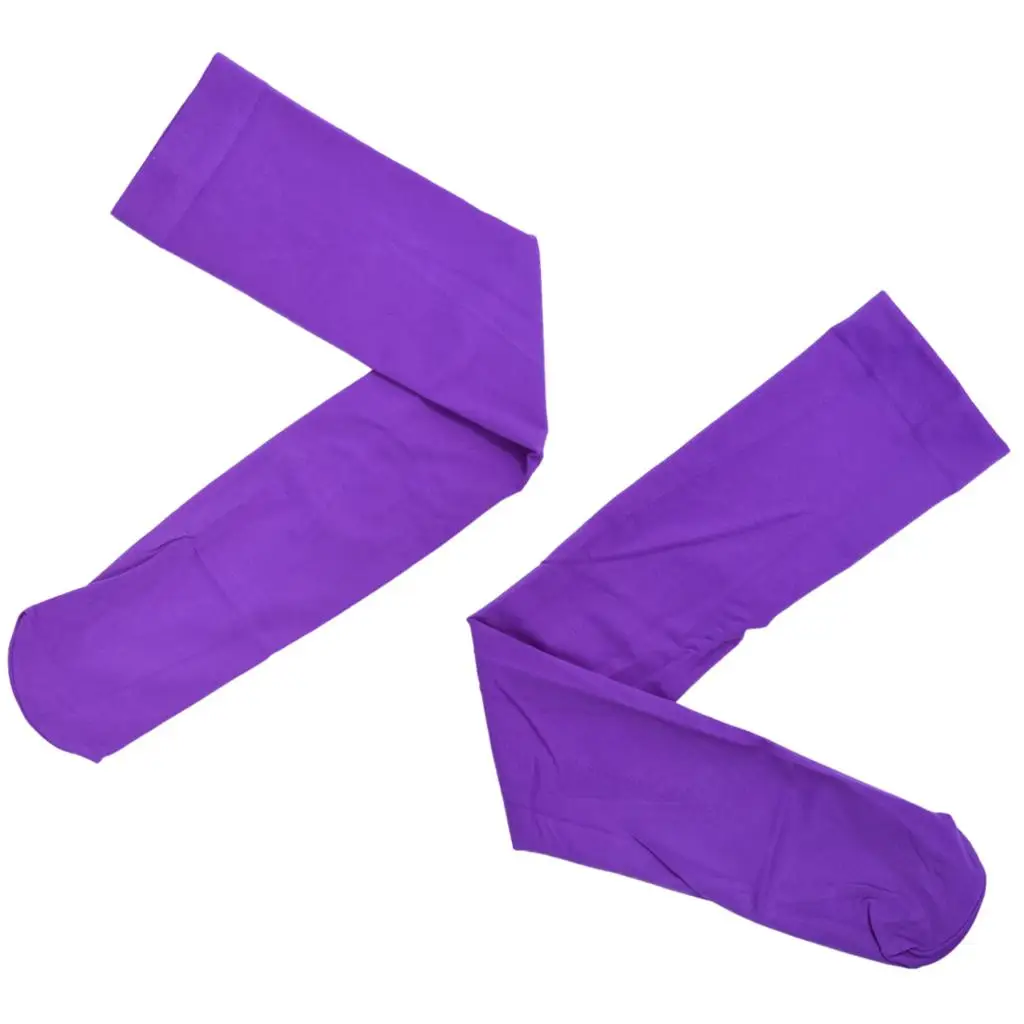 Фиолетовый светильник, модный простой дизайн, одноцветные чулки выше колена для женщин