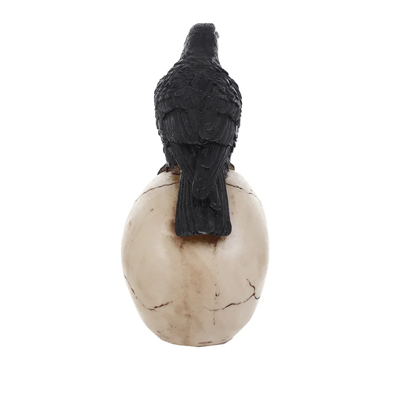 VILEAD Resin Crow Skull Ornaments Fashion Flower Pot Home Decor Creative Statue Personalized Decoration Art Painting Movie Props VILEAD Resin Crow Skull Ornaments Fashion Flower Pot Home Decor Creative Statue Personalized Decoration Art Painting Movie Props