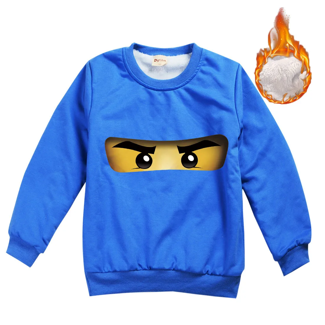 

Z&Y 2-16Y Children Winter Fashion Keep Warm Velvet Ninjagoes Tops Kids Legoes Sweater Boys Cartoon Casual Sweatahirt Girls Coats