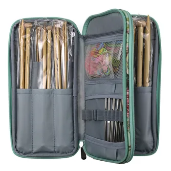 

Straight Bamboo Knitting Needles Set Needlework Sewing Accessories Multi Styles Crochet Hook Set with Storage Bag Knitting Tool